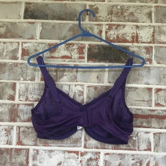 Lilyette Purple Lace Underwire Unlined Bra - Picture 5 of 8